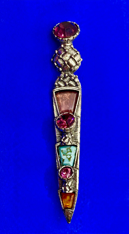 Vintage Miracle Scottish Sword Kilt Brooch