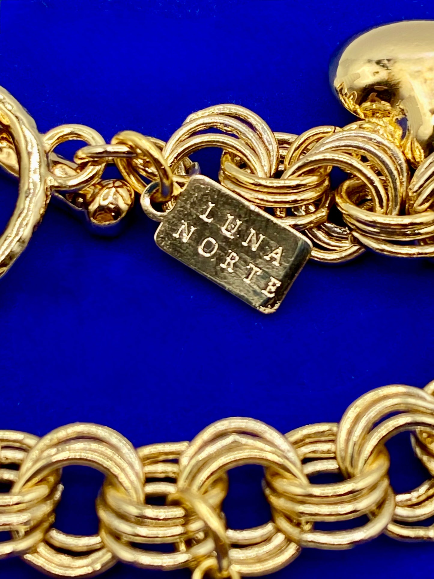 Luna Norte Gold Tone Charm Bracelet