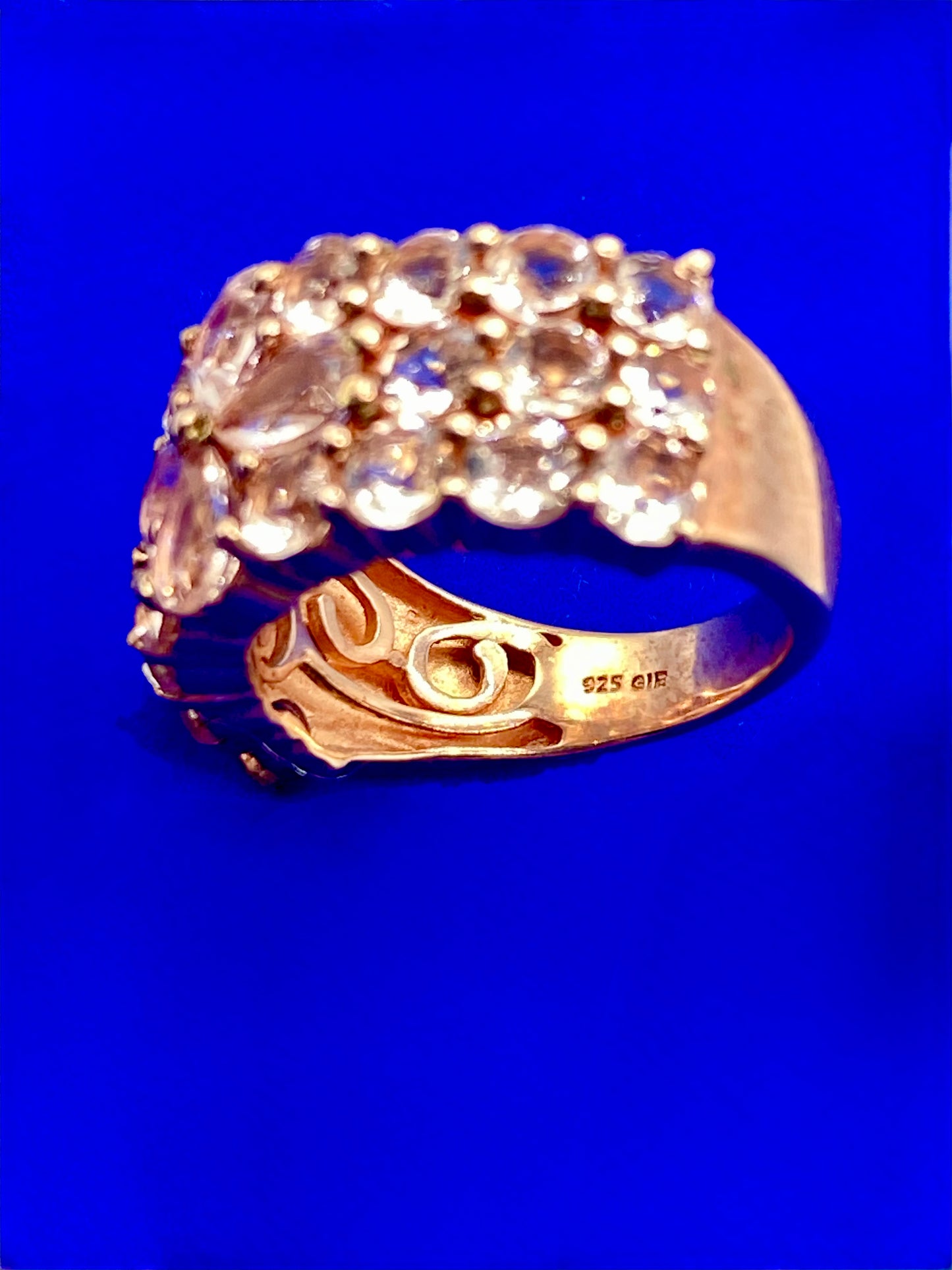 Sterling Silver Vermeil Morganite Ring