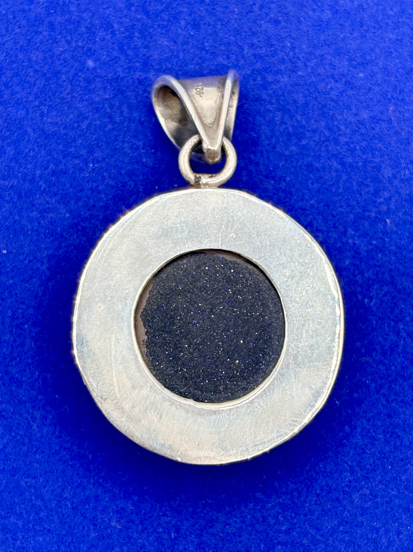 Sterling Silver Blue Sandstone Pendant