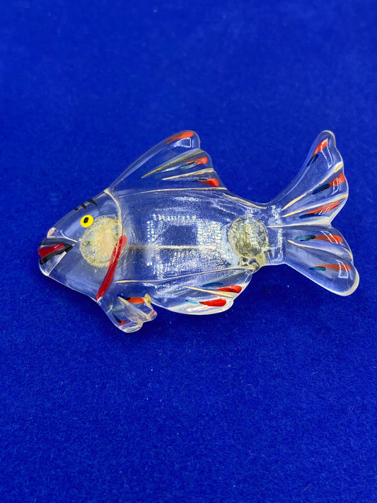 Vintage Lucite Fish Brooch