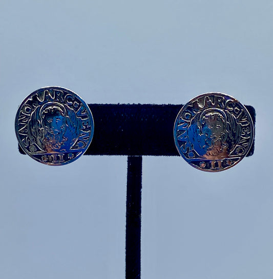 Vintage Whiting & Davis Silver Tone San Marc Clip Ons