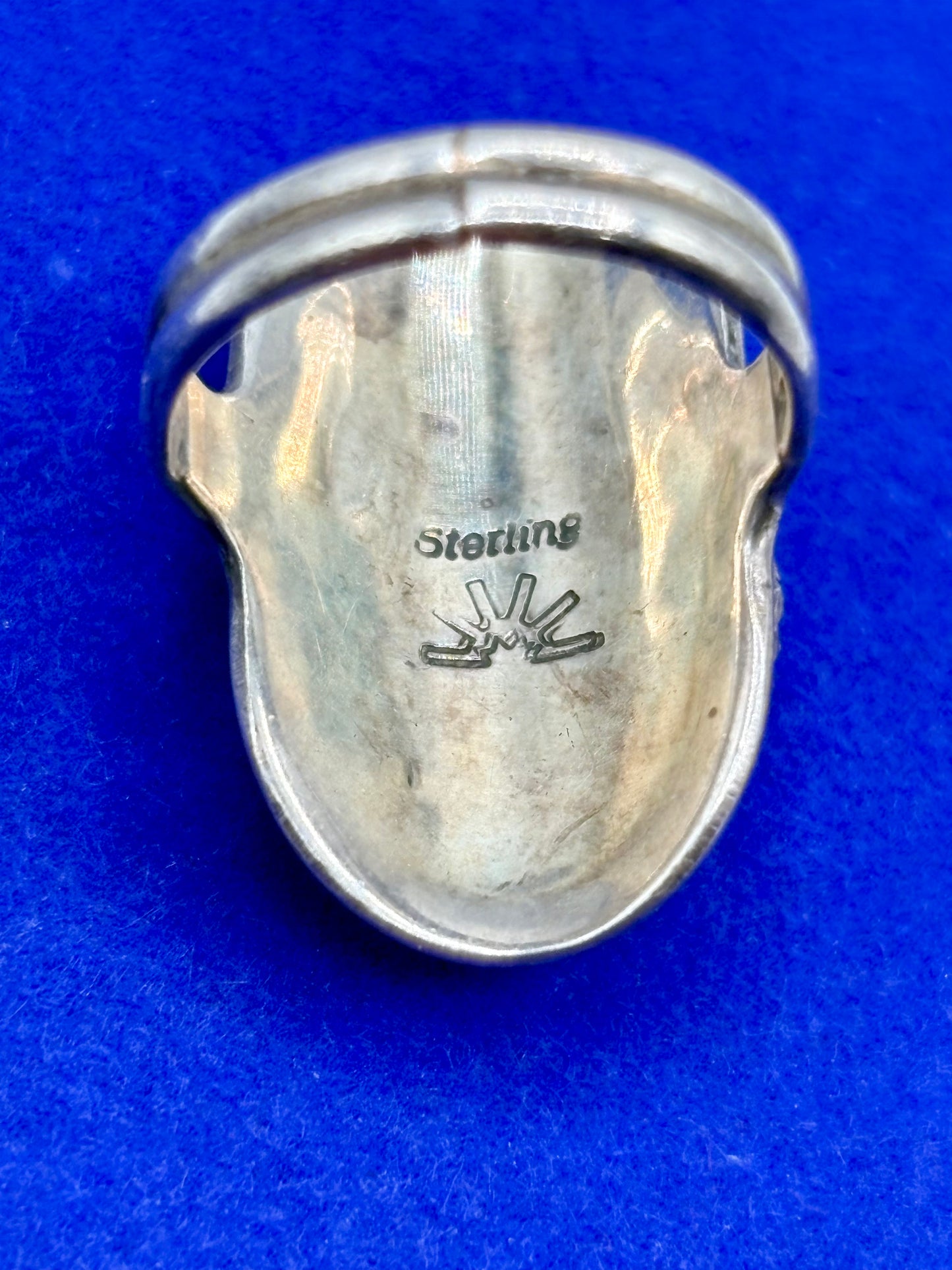 Sterling Silver Native Lapis Lazuli Cluster Ring