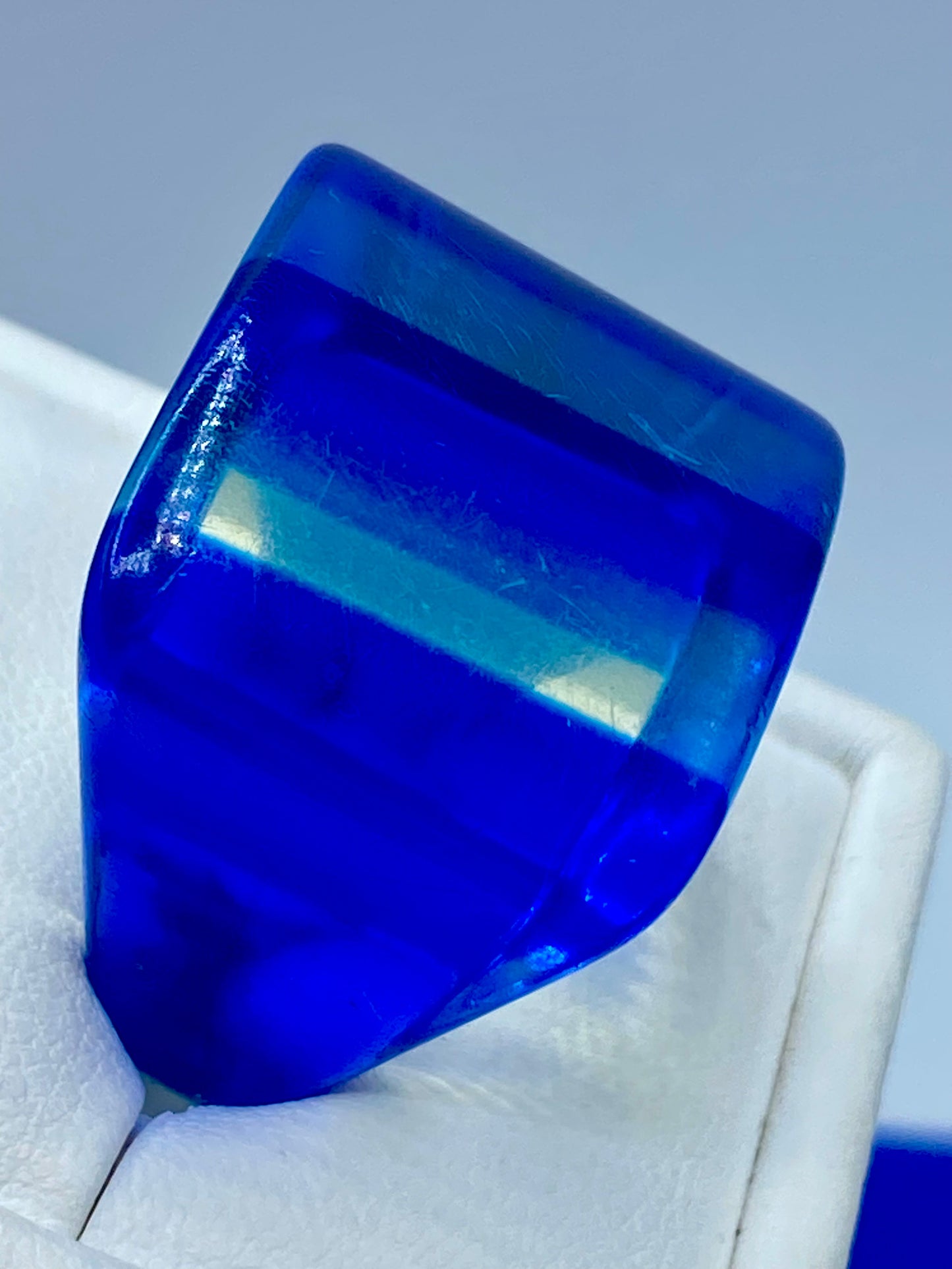 Vintage Blue & Green Lucite Statement Ring