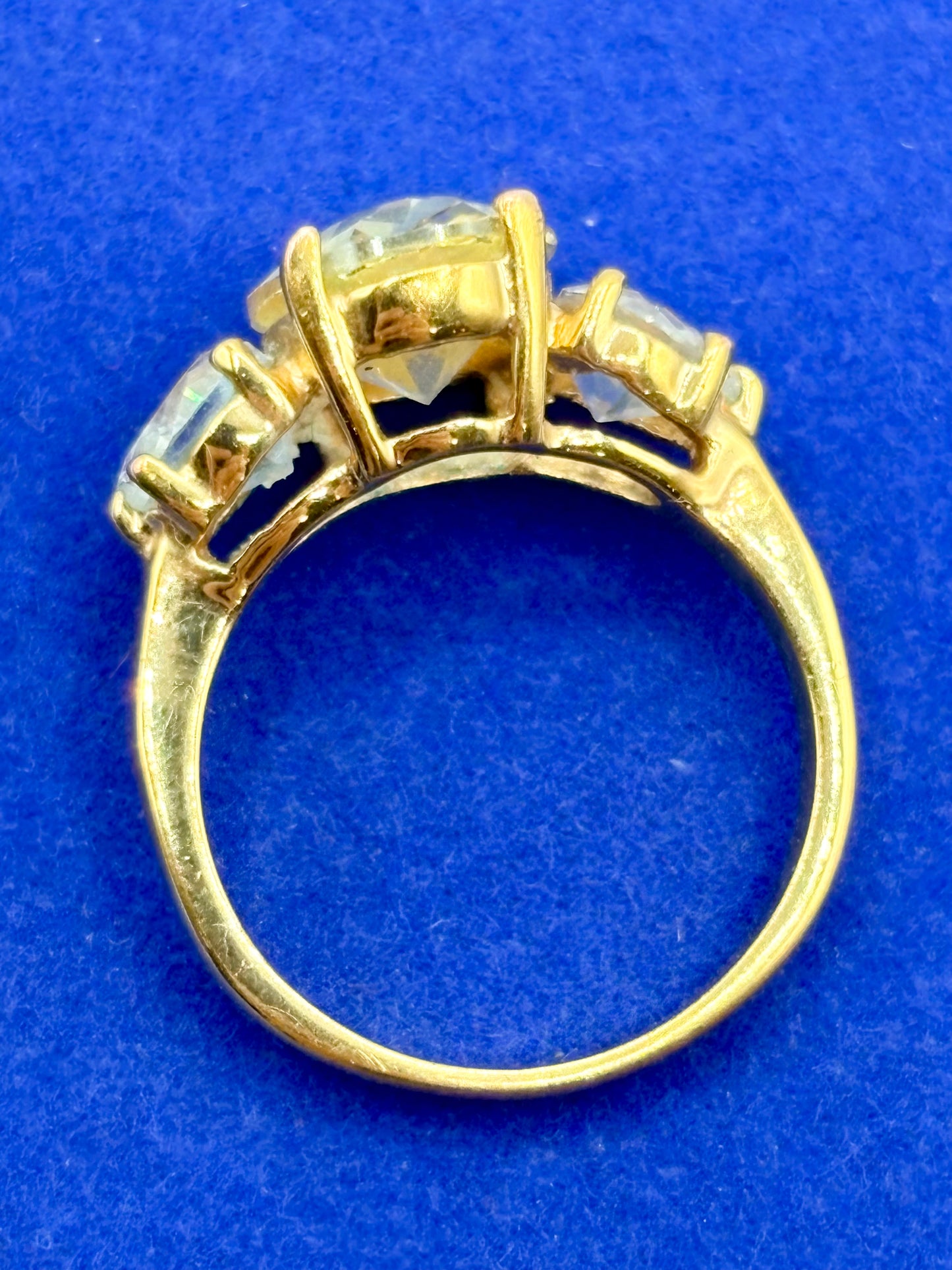Gold Tone Yellow & Clear CZ Ring