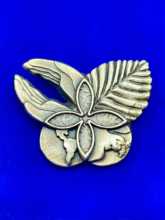 Sterling Silver World Peace Hands Pendant/Brooch