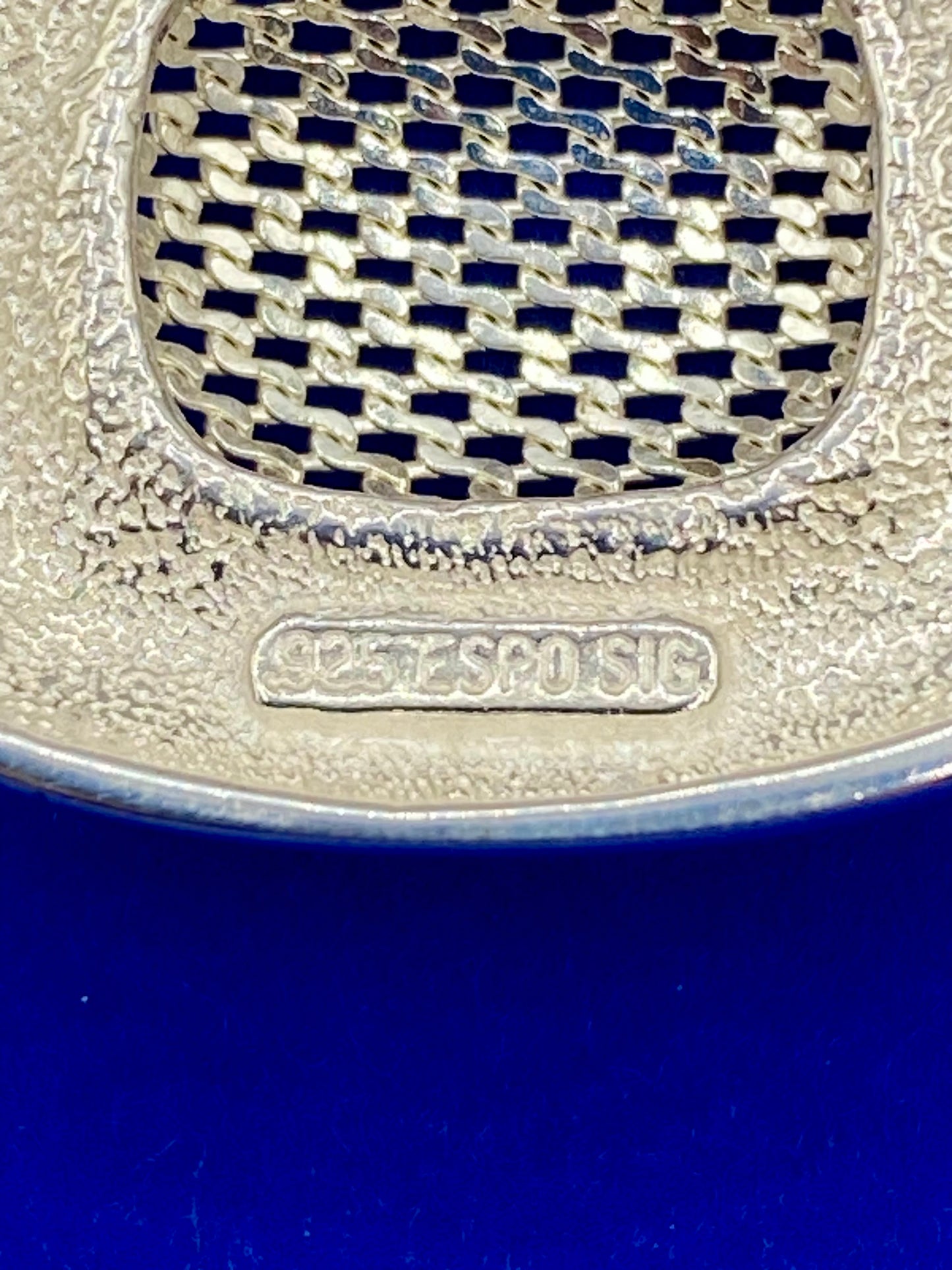 Joseph Esposito ESPO Sterling Silver Mesh Snap Pendant