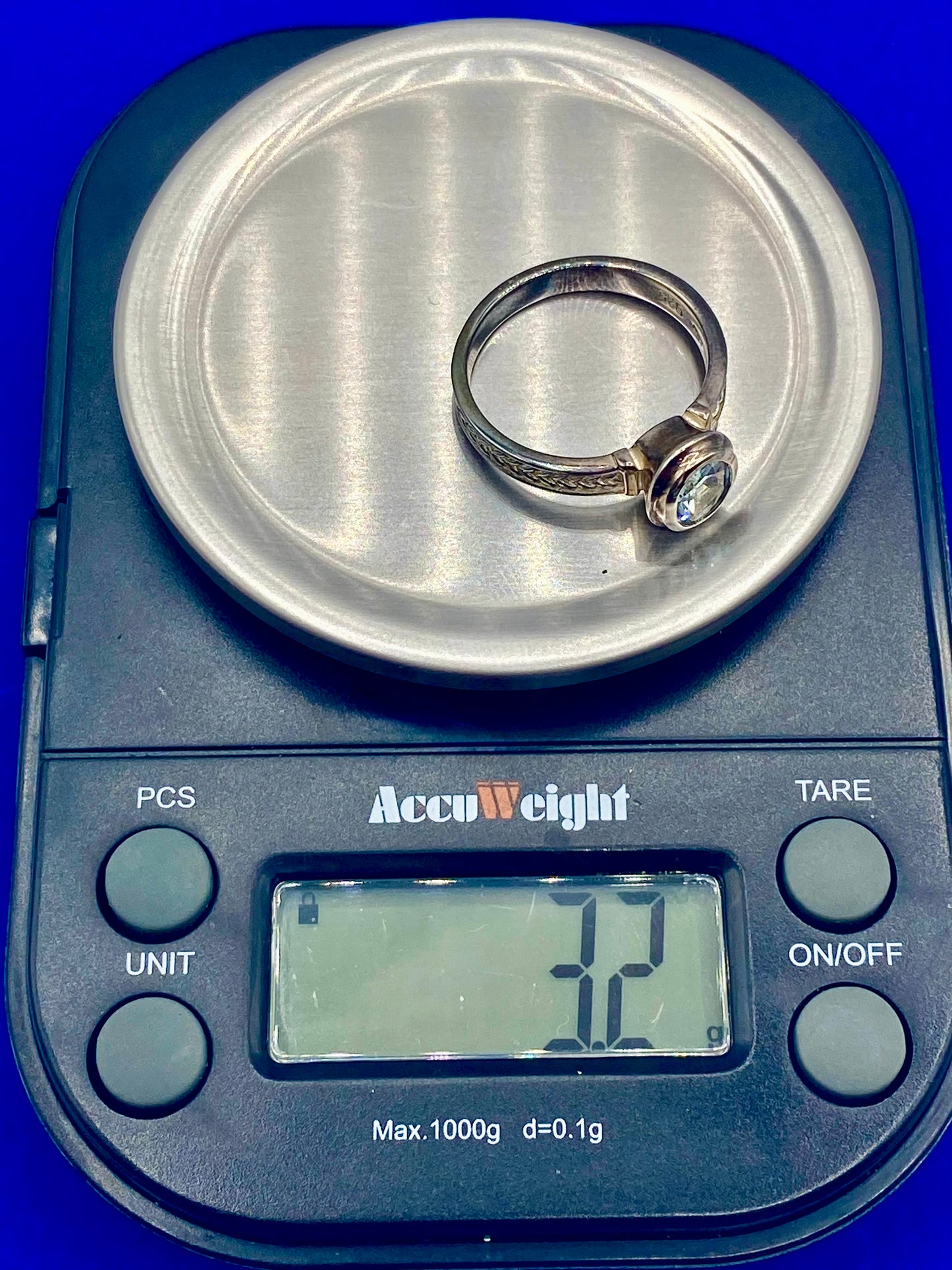 Sterling Silver Aquamarine Ring