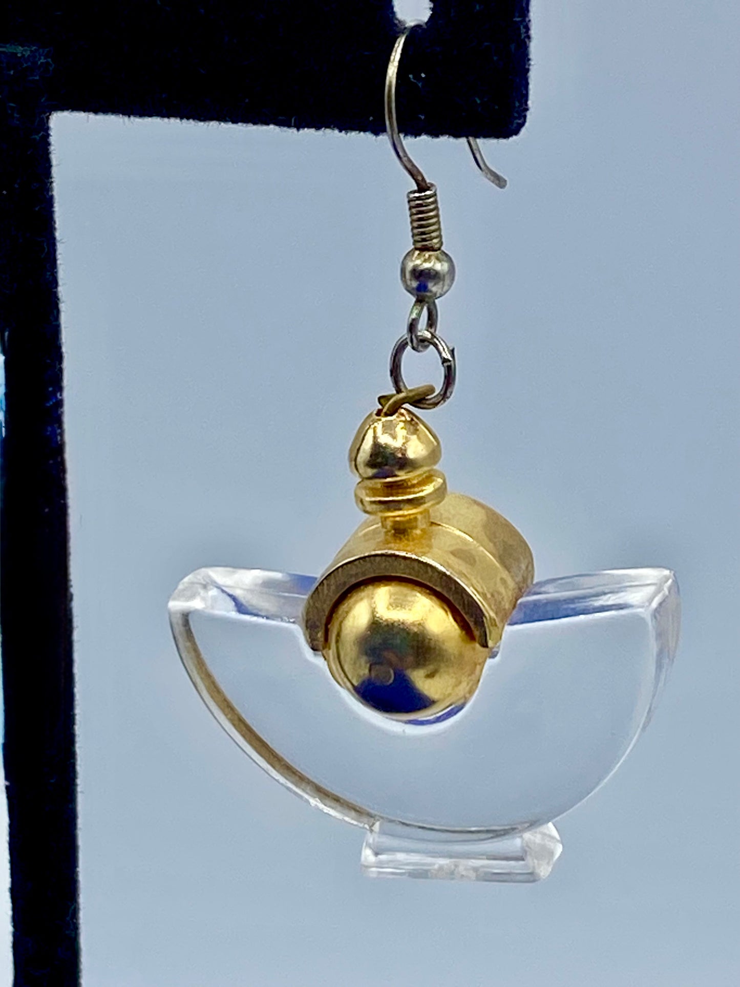Vintage Lucite Perfume Bottle Earrings