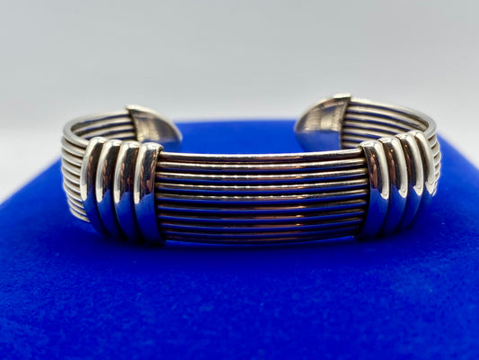 Sterling Silver GV Heavy Cuff Bracelet