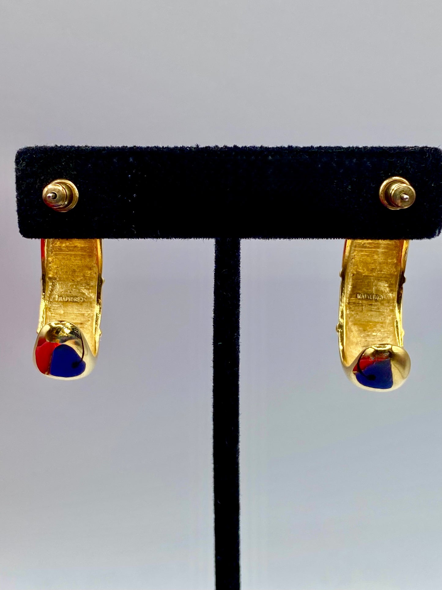 Vintage Napier Half Hoop Earrings