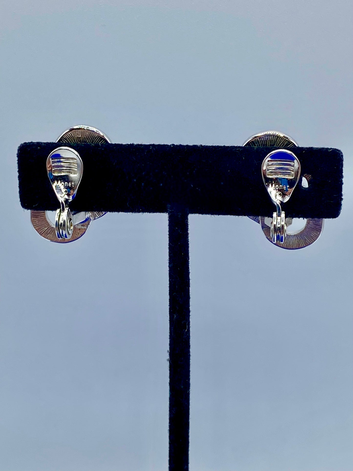 Vintage Monet Silver Tone Clip Ons
