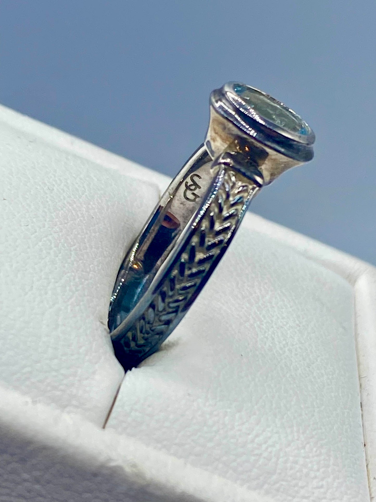 Sterling Silver Aquamarine Ring