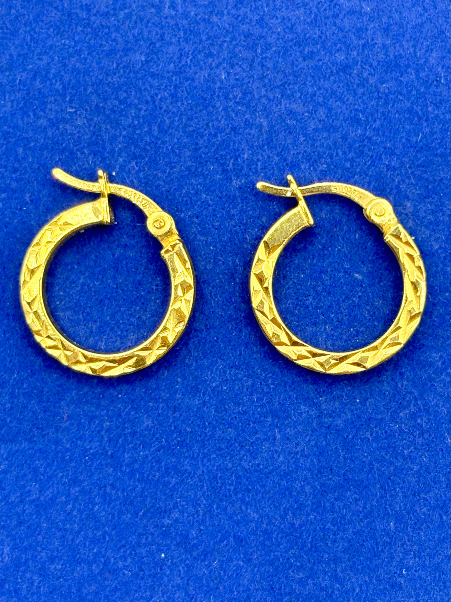 Vermeil Sterling Silver Small Hoop Earrings