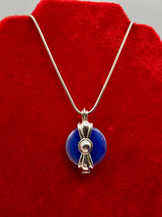 CNA Sterling Silver Interchangeable Gem Disks Necklace