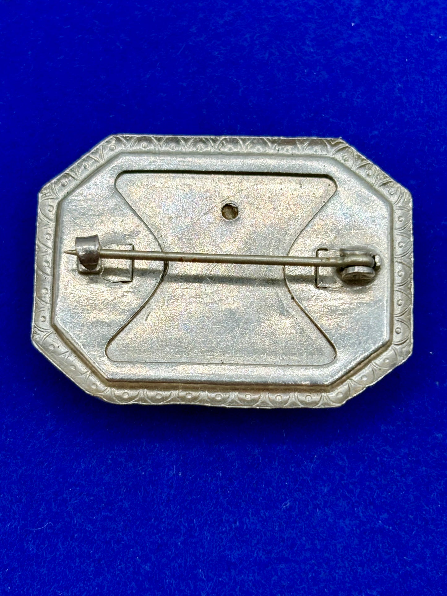 Vintage Floral Reverse Carved Intaglio Brooch