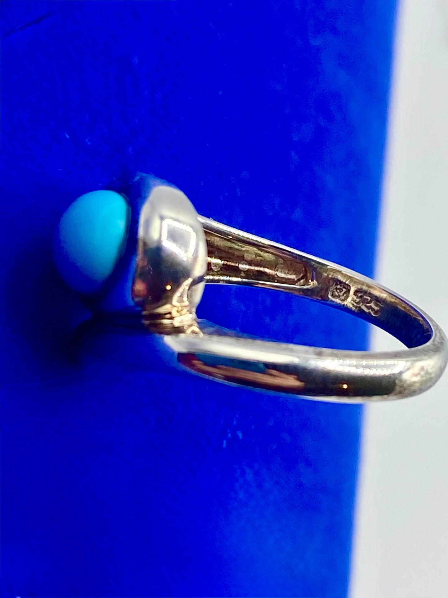 Sterling Silver Turquoise Teardrop Ring