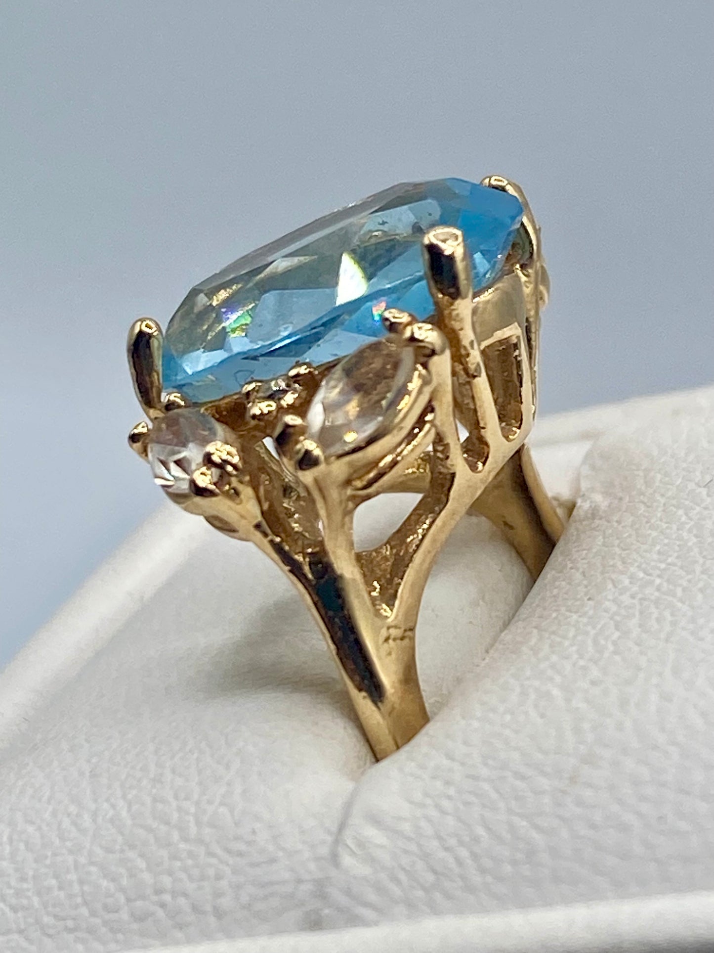 18K HGE Gold Plated Crystal Ring