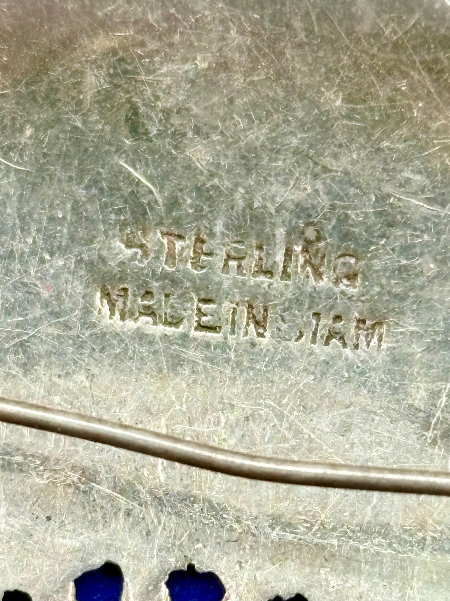 Sterling Silver Siam Fan Brooch