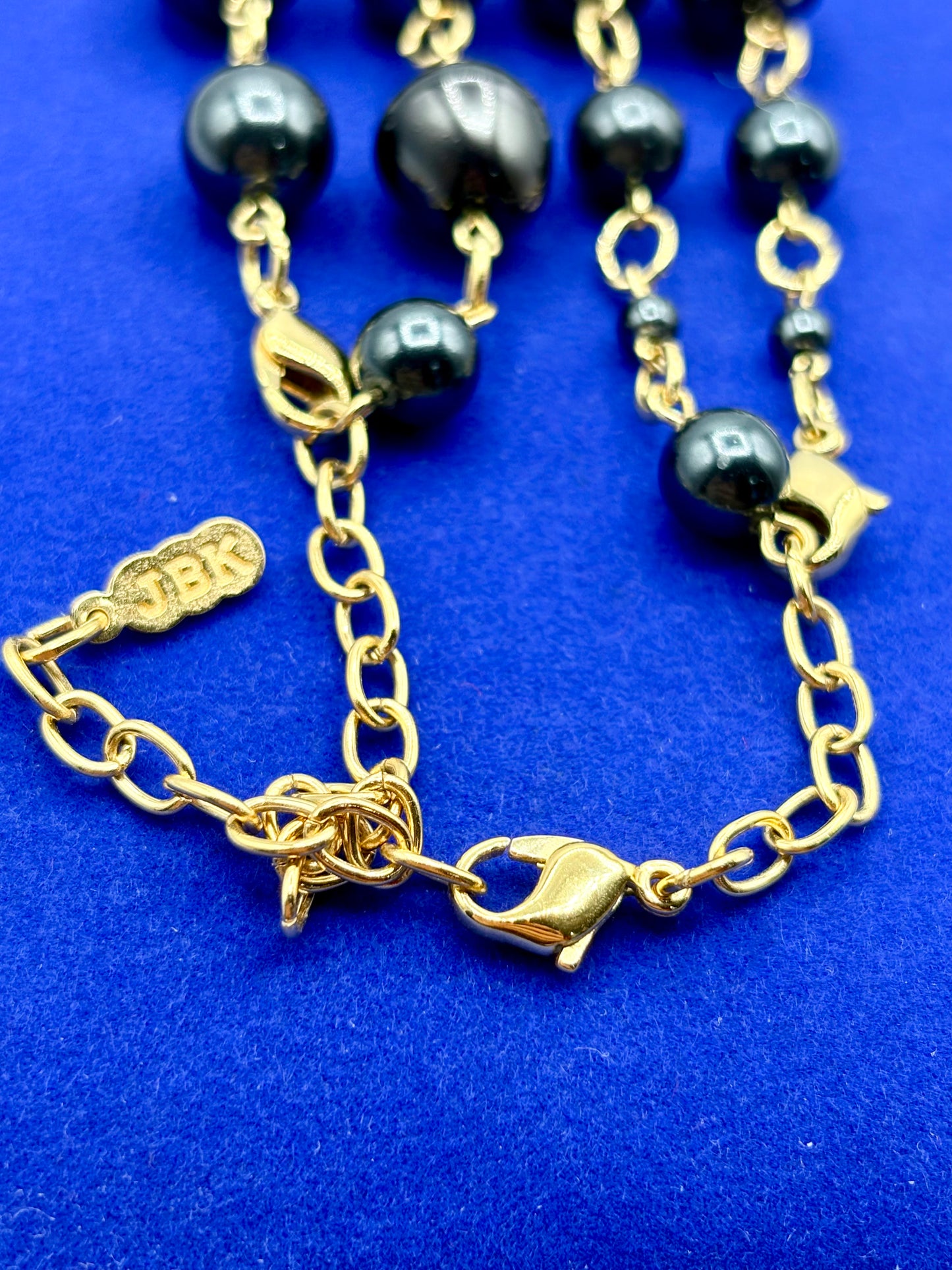 Camrose & Kross JBK Black Faux Baroque Pearl Necklace