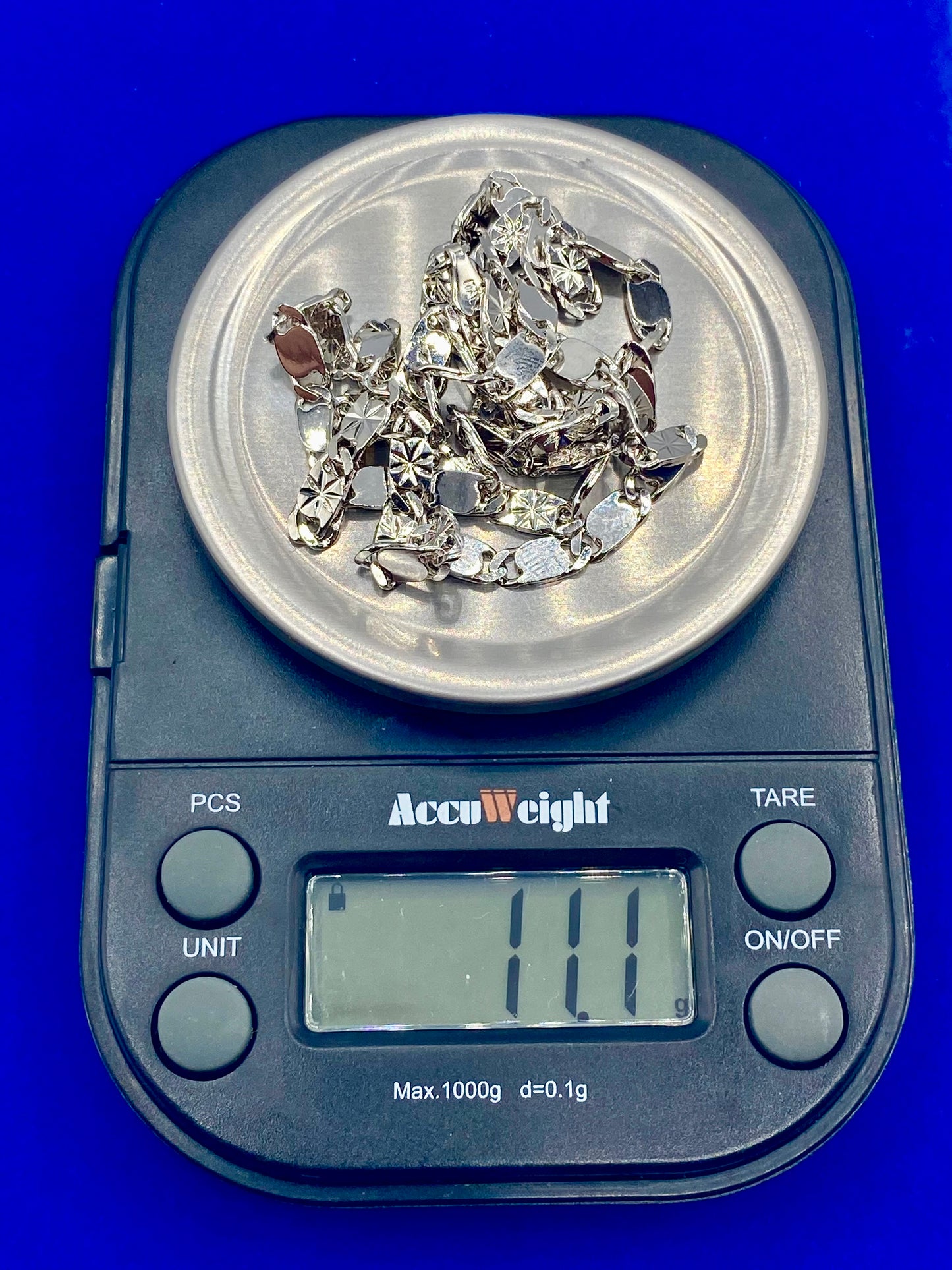 Sterling Silver Italy Fancy Link Chain Necklace