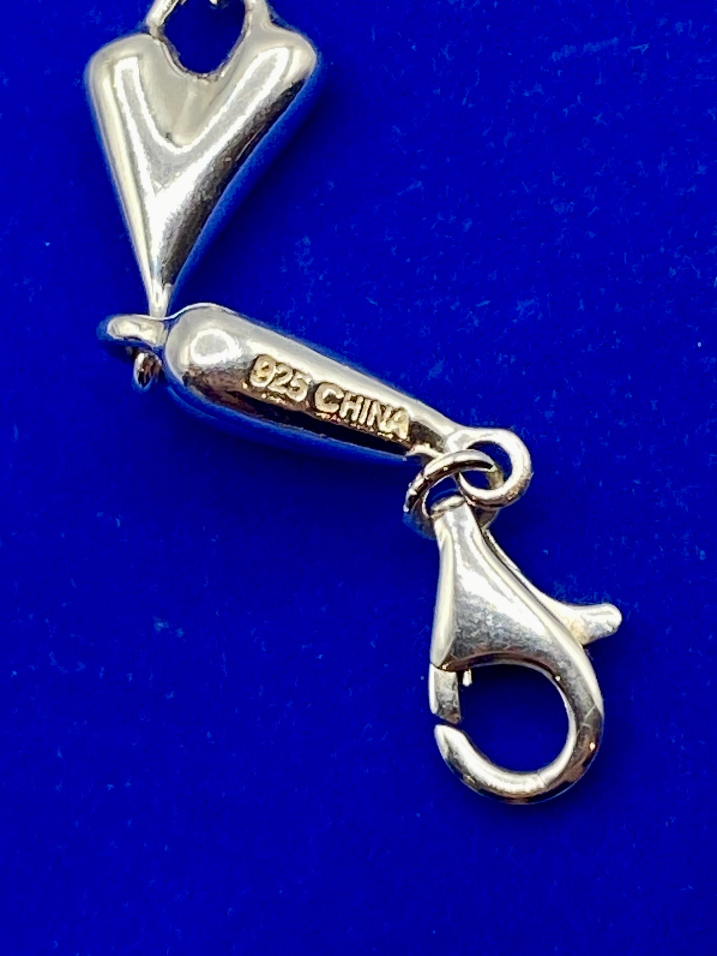 RLM Studio Sterling Silver Solid Heart Link Bracelet
