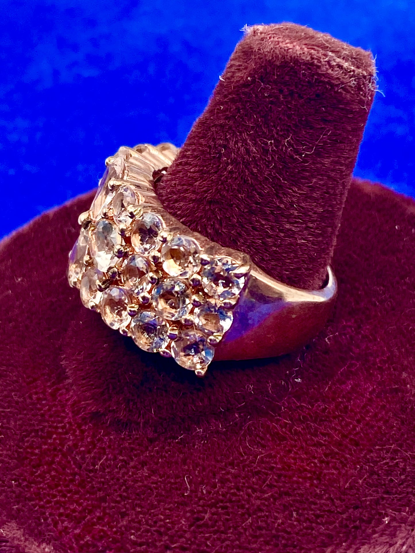 Sterling Silver Vermeil Morganite Ring