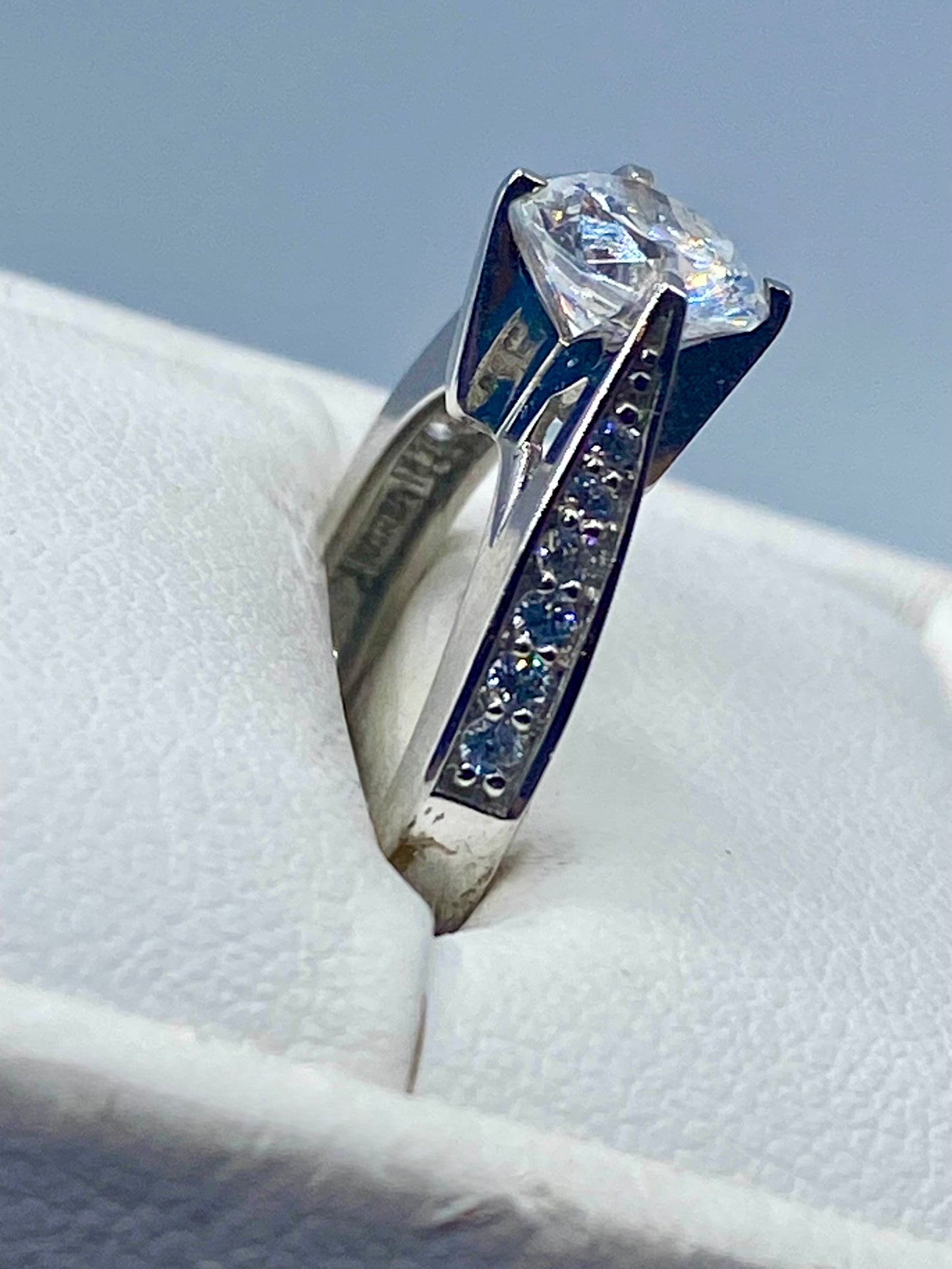 Sterling Silver Round CZ Ring