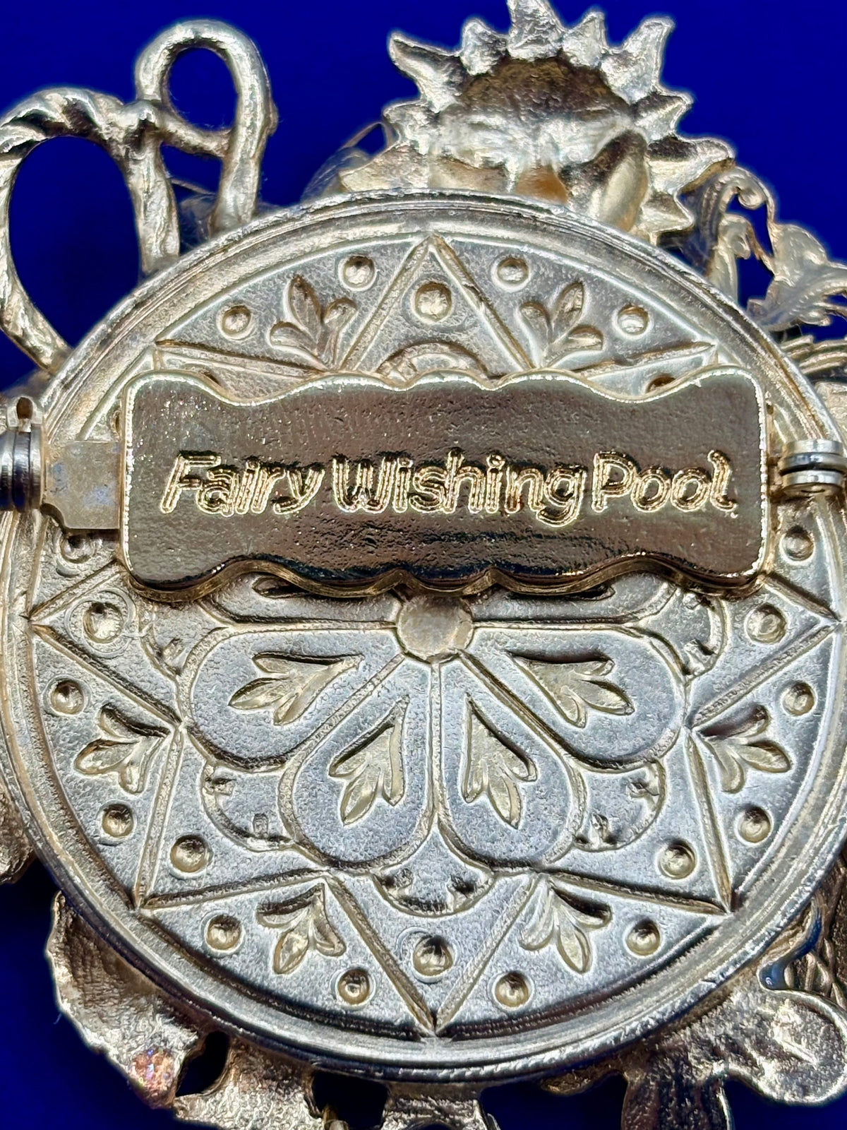 Kirks Folly Gold Tone “Fairy Wishing Pool” Brooch