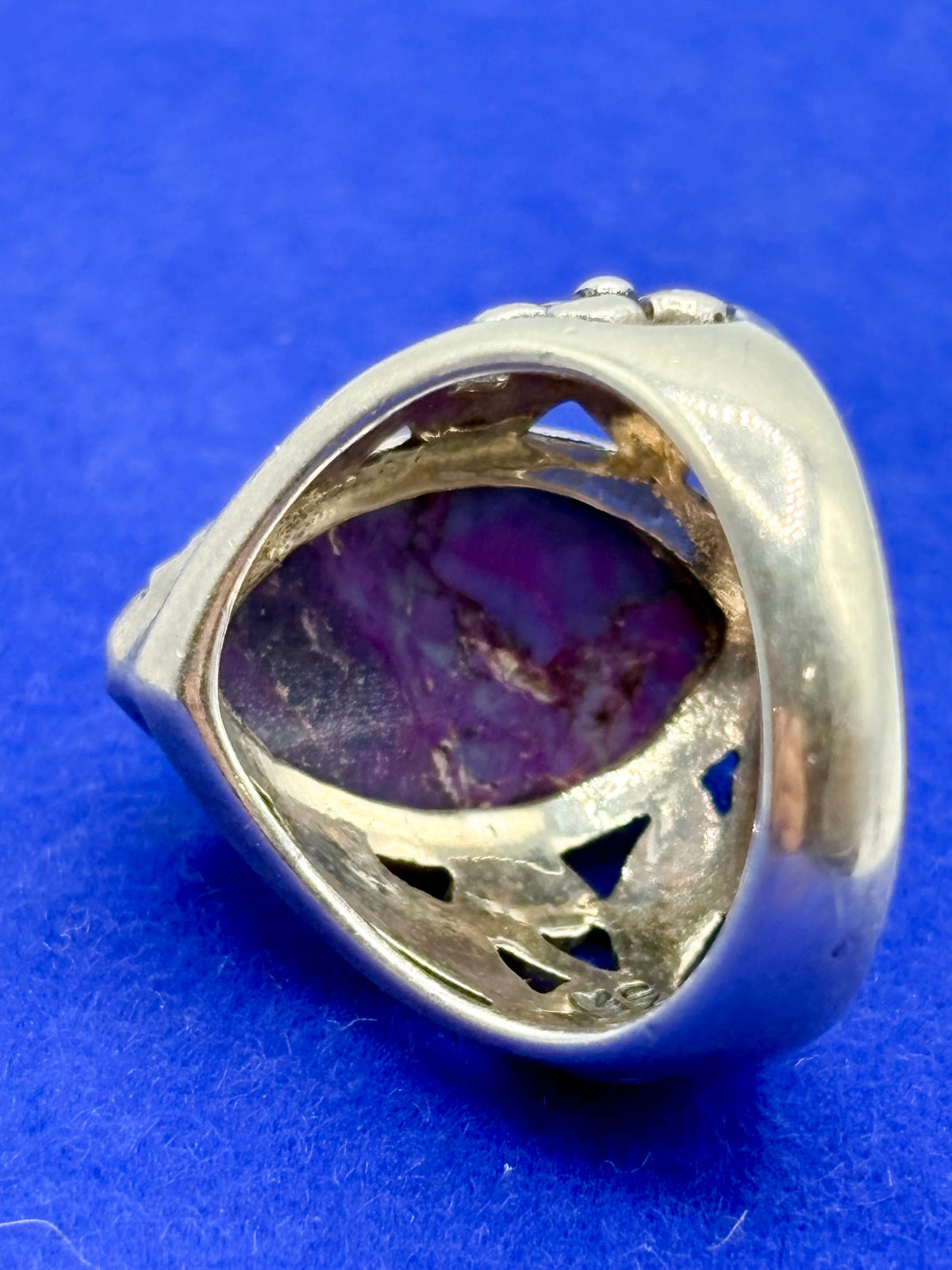 Sterling Silver NK Thailand Purple Turquoise Ring