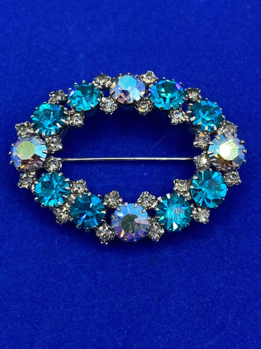 Vintage KARU Arke Inc. Rhinestone Brooch