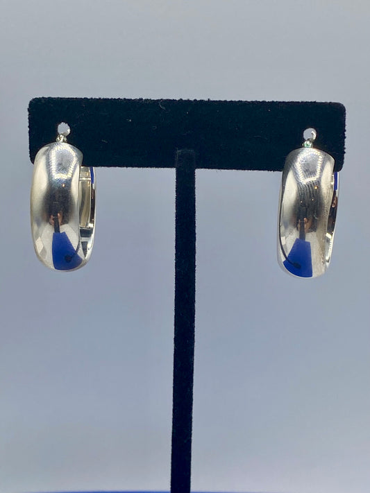 Sterling Silver Large Hoop Earrings