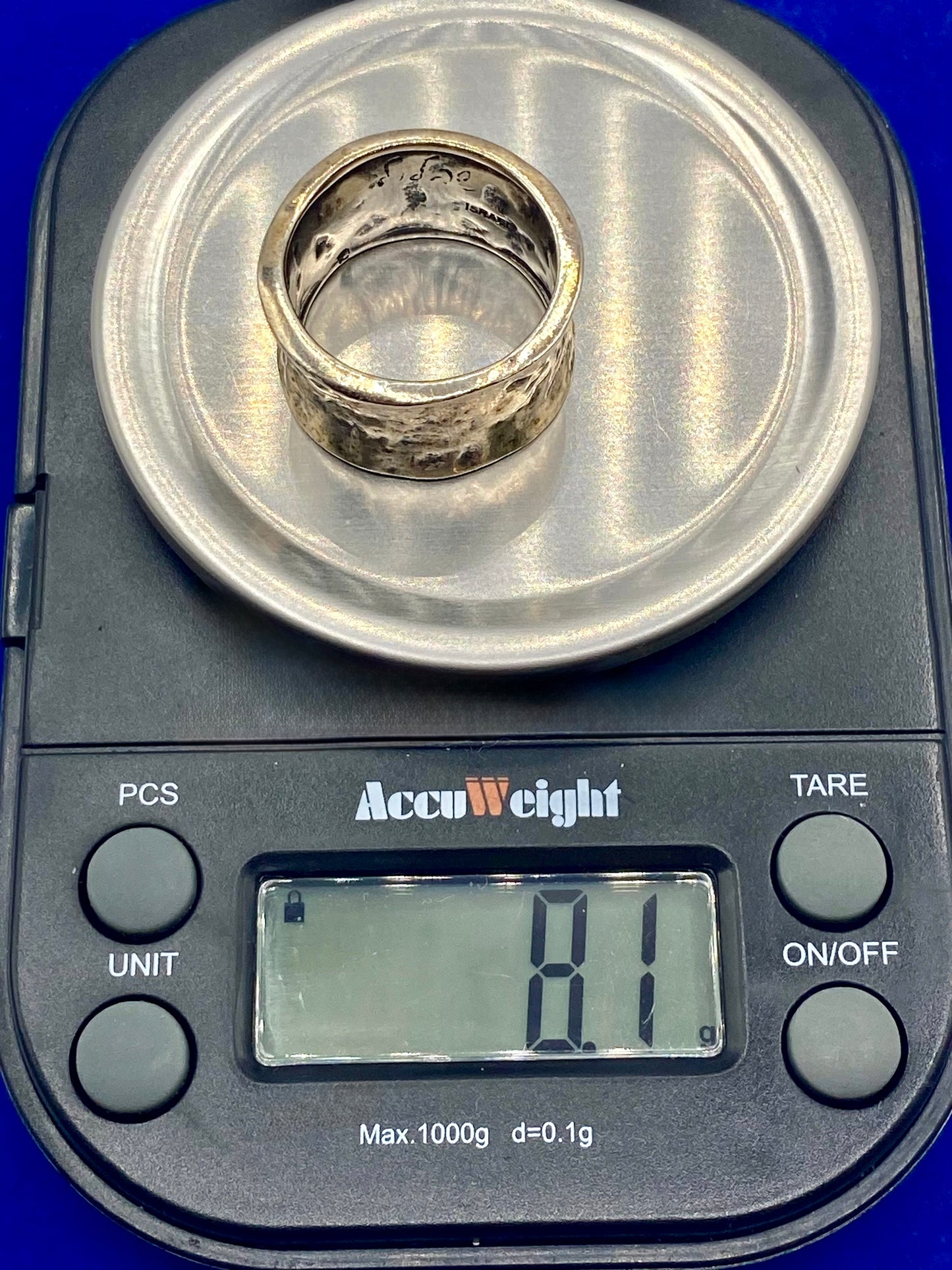 Sterling Silver Didae Israel Hammered Band Ring