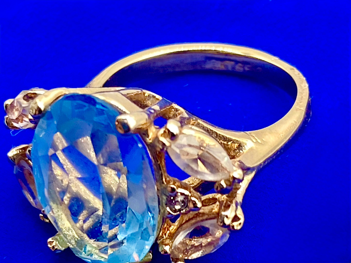 18K HGE Gold Plated Crystal Ring