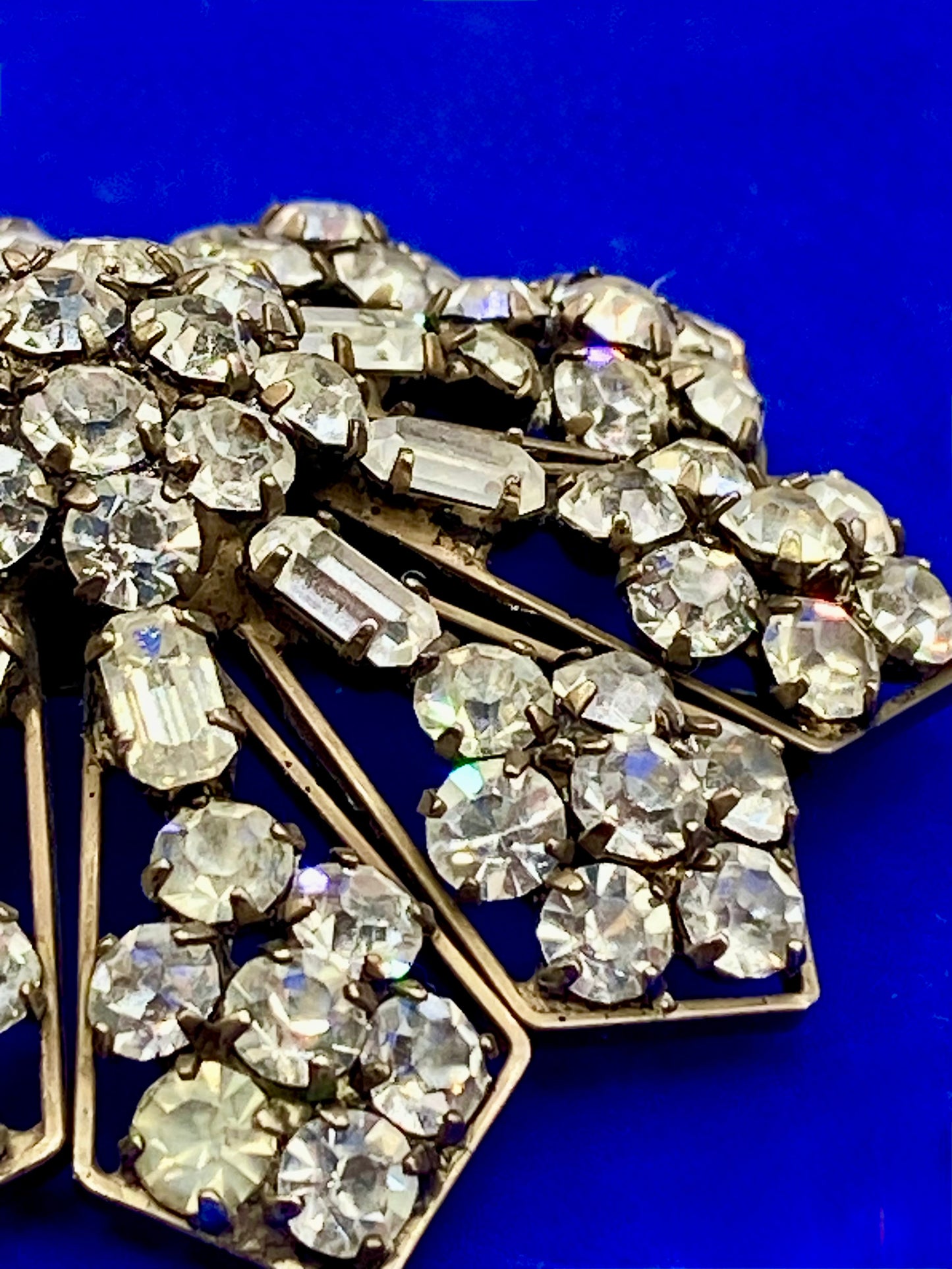 Vintage Clear Rhinestone Brooch