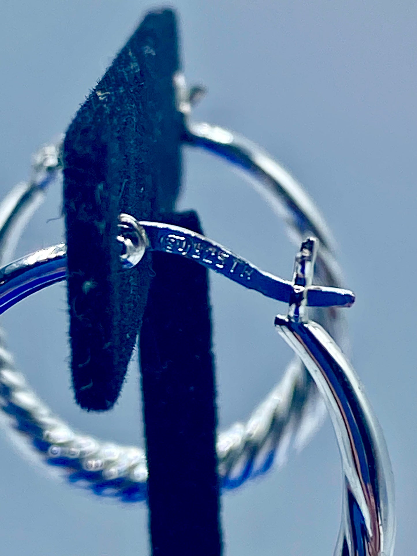 Sterling Silver Twisted Hoop Earrings