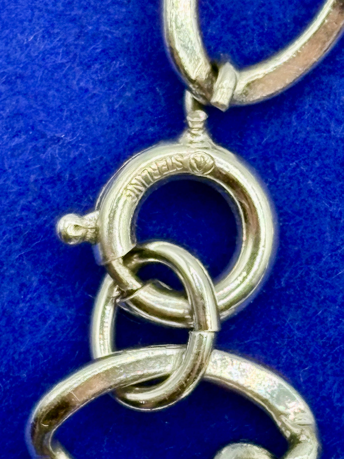 Sterling Silver Oval Figure Eight Starter Charm Bracelet