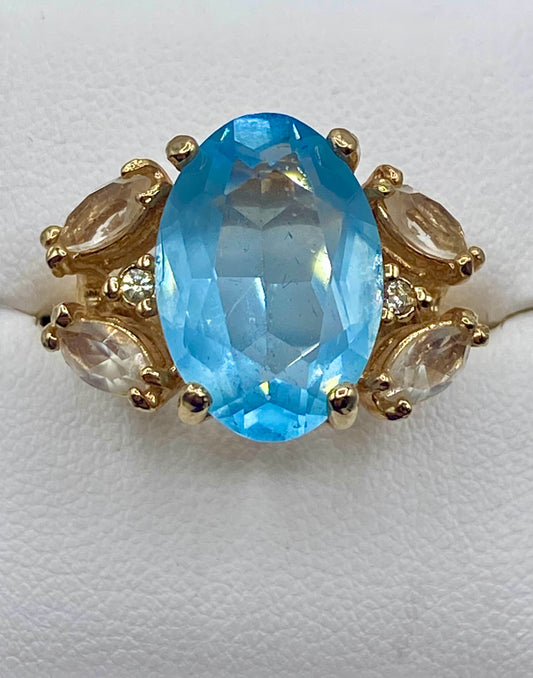 18K HGE Gold Plated Crystal Ring