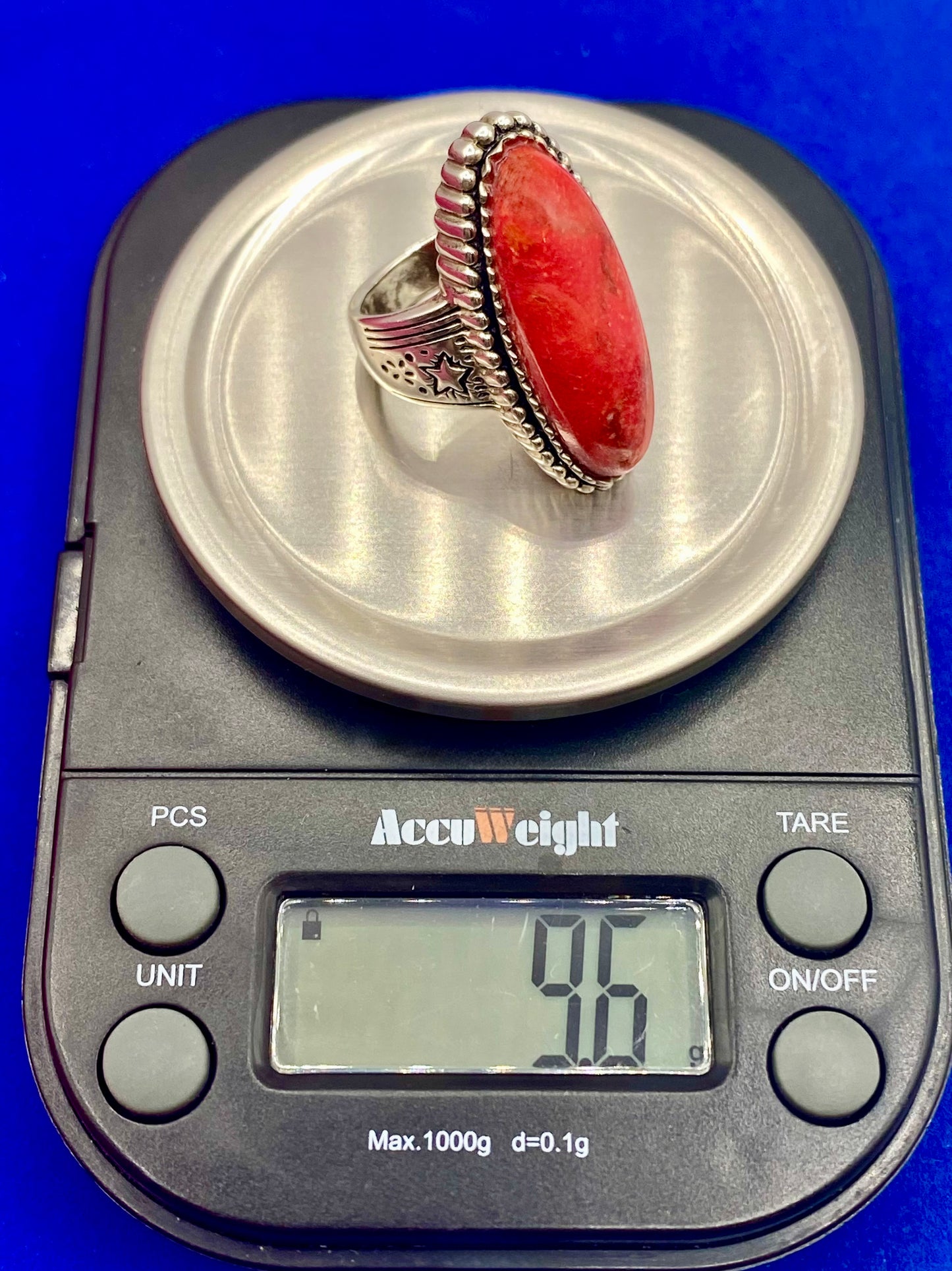 Sterling Silver BBJ Sponge Coral Ring