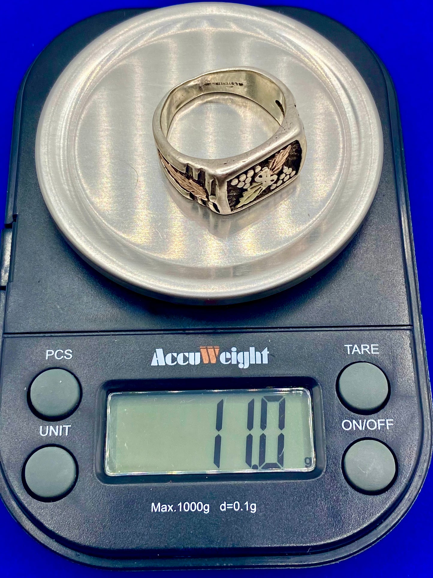 Sterling Silver & Black Hills Gold Ring