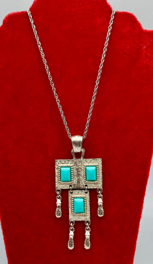 Vintage Sarah Coventry 1971 “Folklore” Silver Tone Necklace