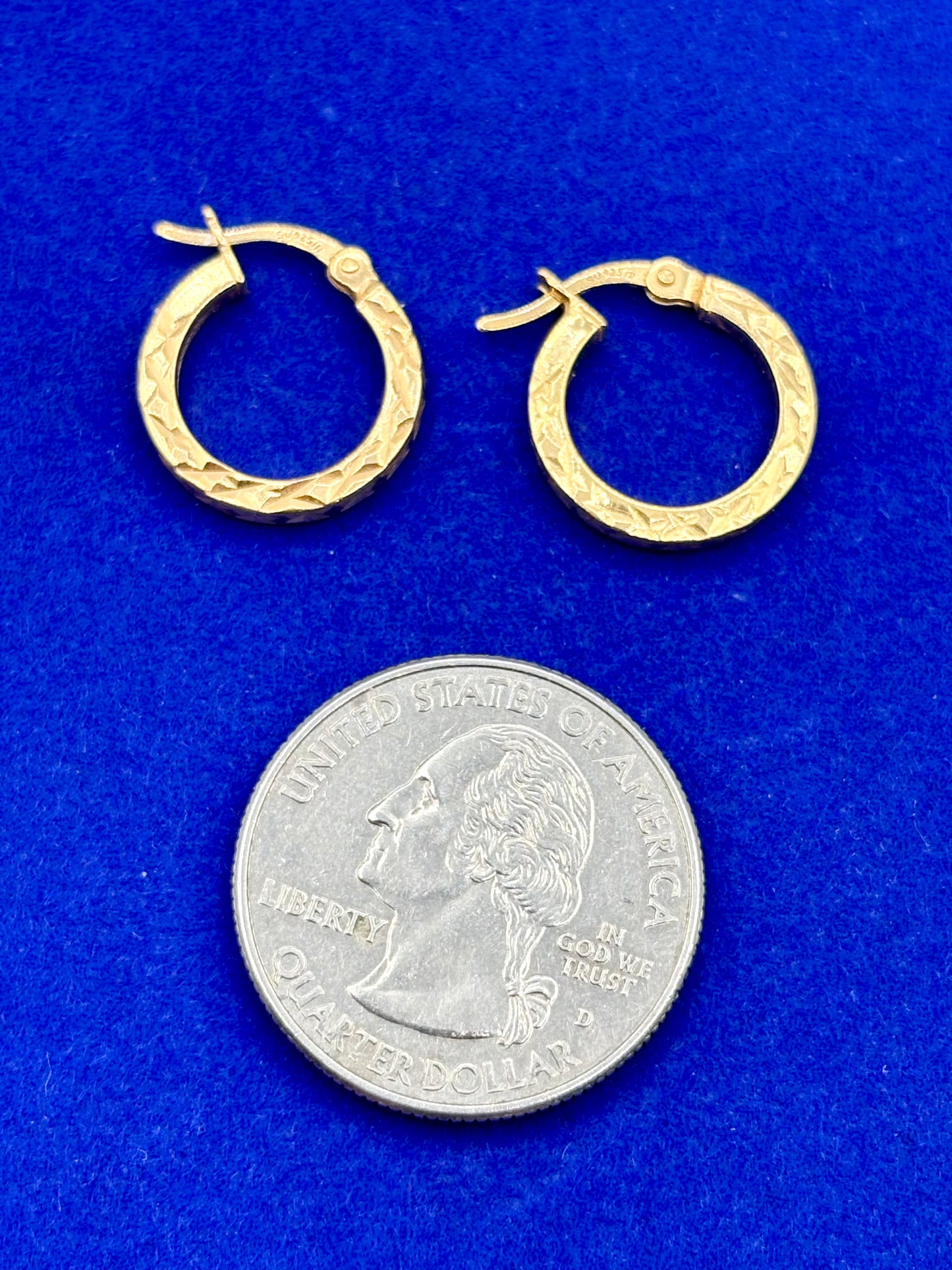 Vermeil Sterling Silver Small Hoop Earrings
