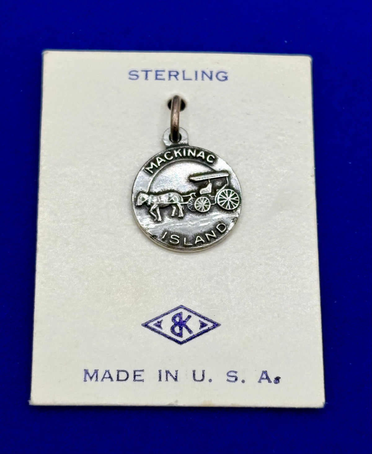 Vintage Sterling Silver Mackinac Island Dainty Charm NWT