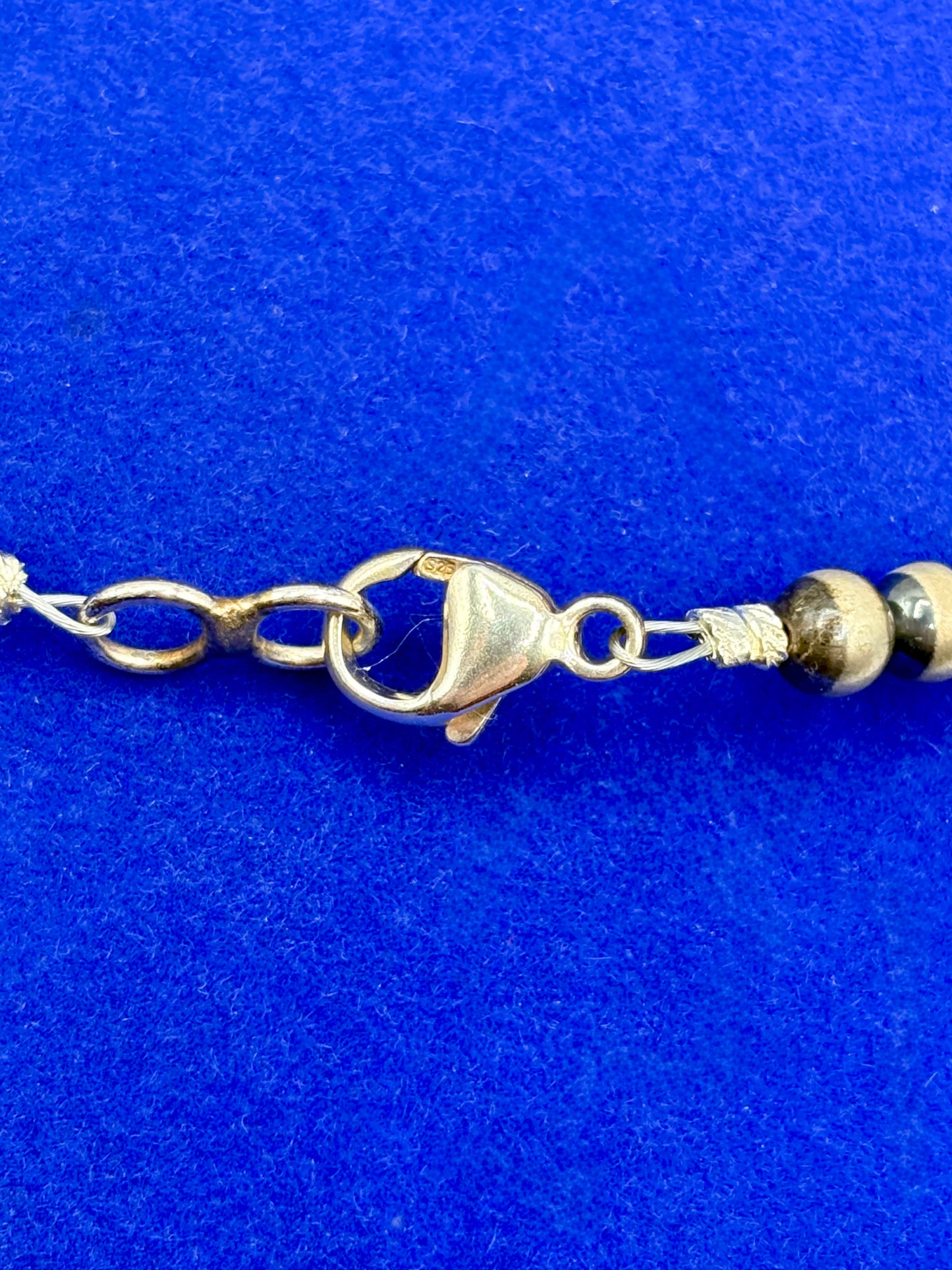 Sterling Silver Southwestern Turquoise & Navajo Pearl Necklace