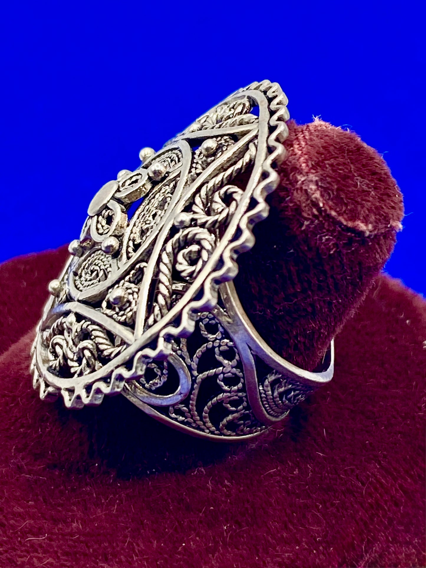 Sterling Silver DGS Turkey Filigree Ring