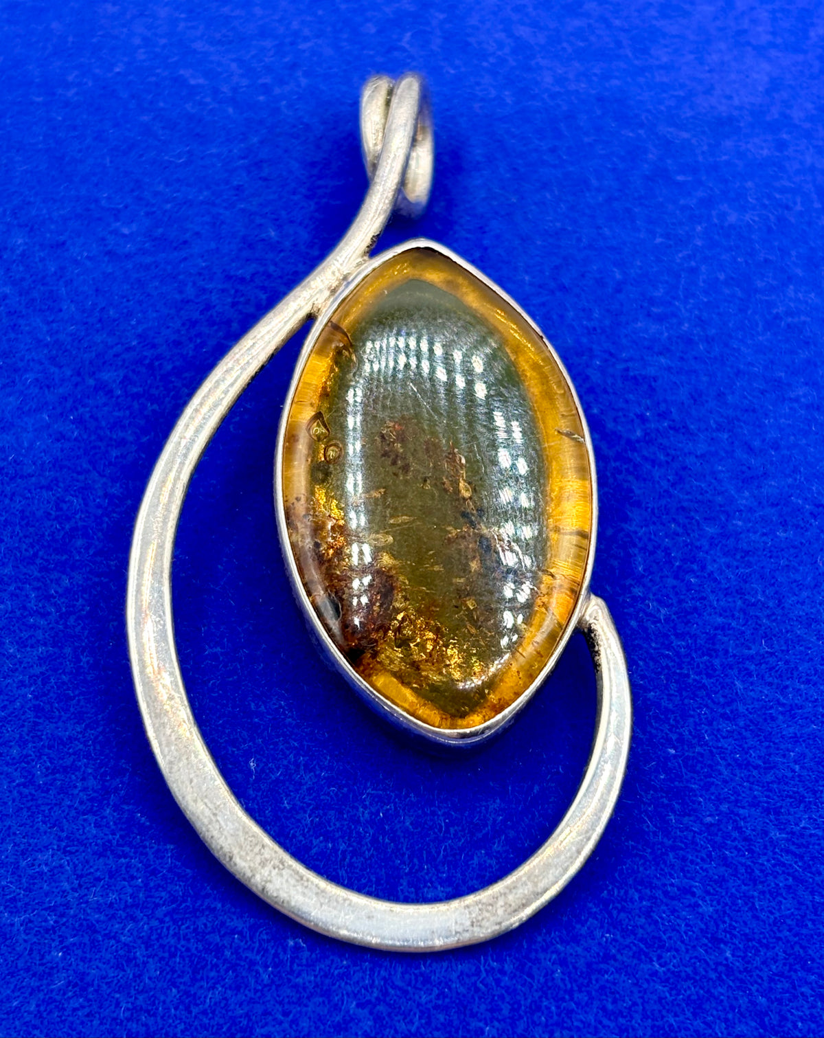 Sterling Silver Baltic Amber Pendant