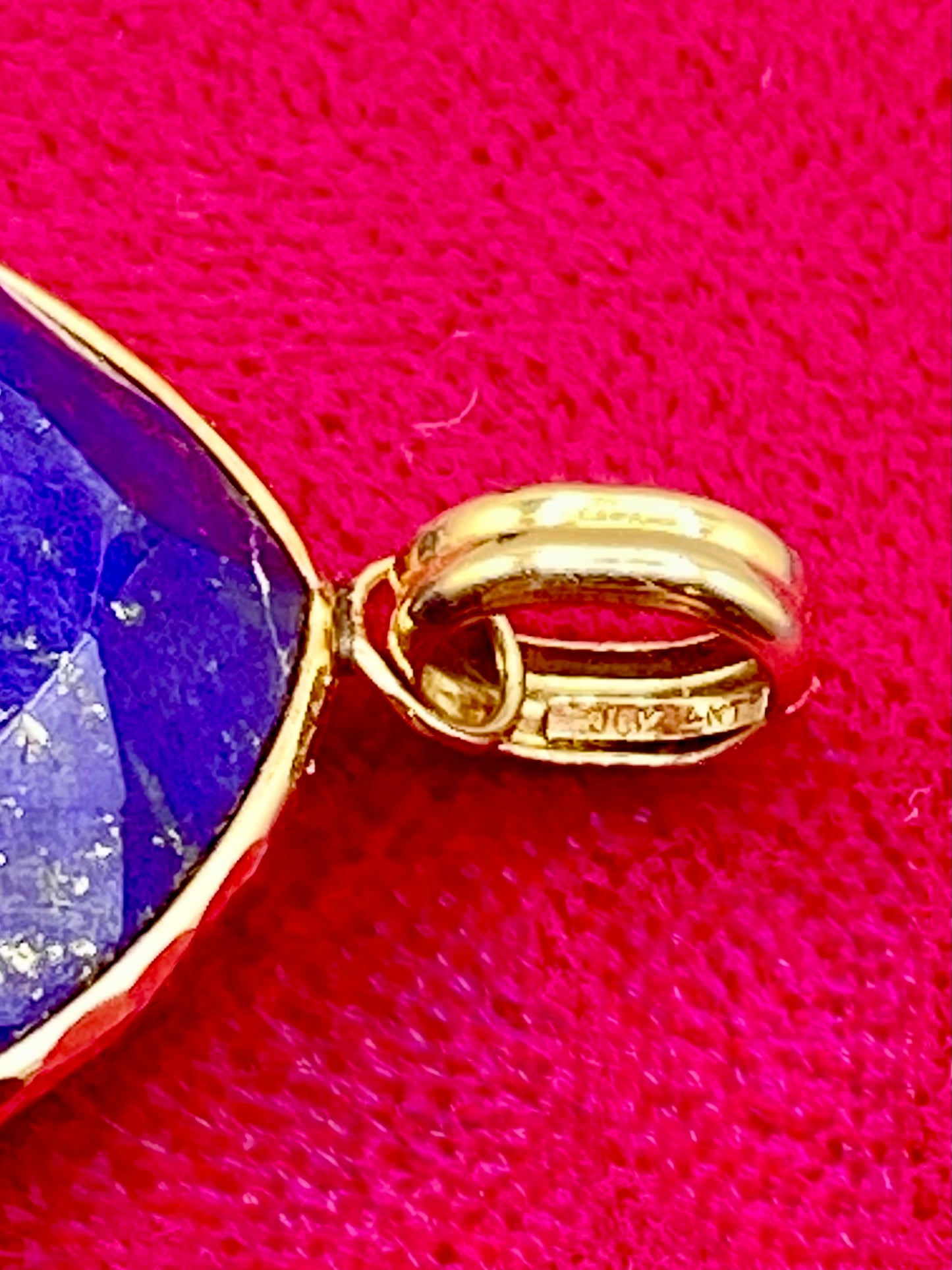 14K Gold Lapis Lazuli Pendant