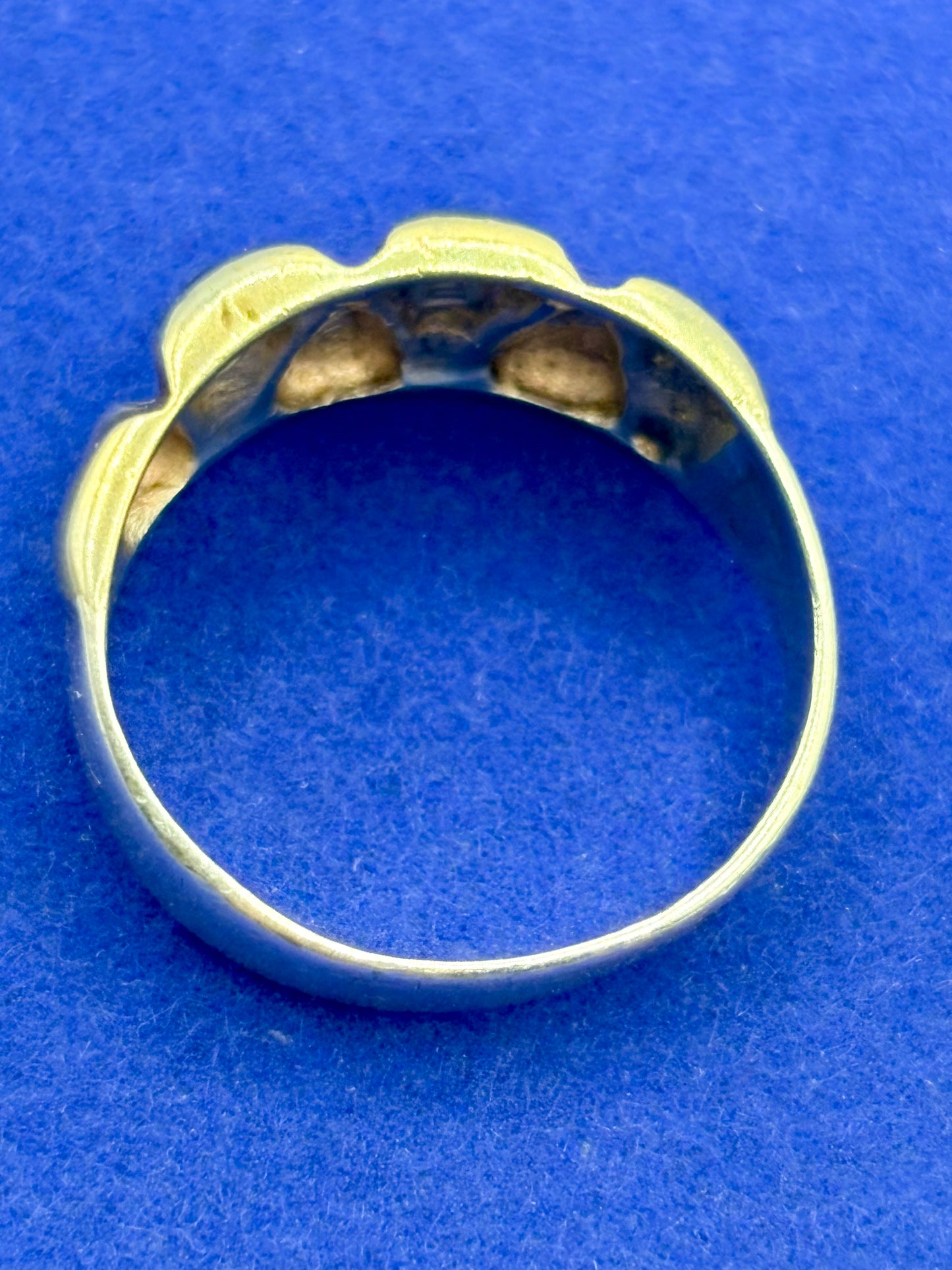 Vermeil & Sterling Silver Milor Italy Zig Zag Ring