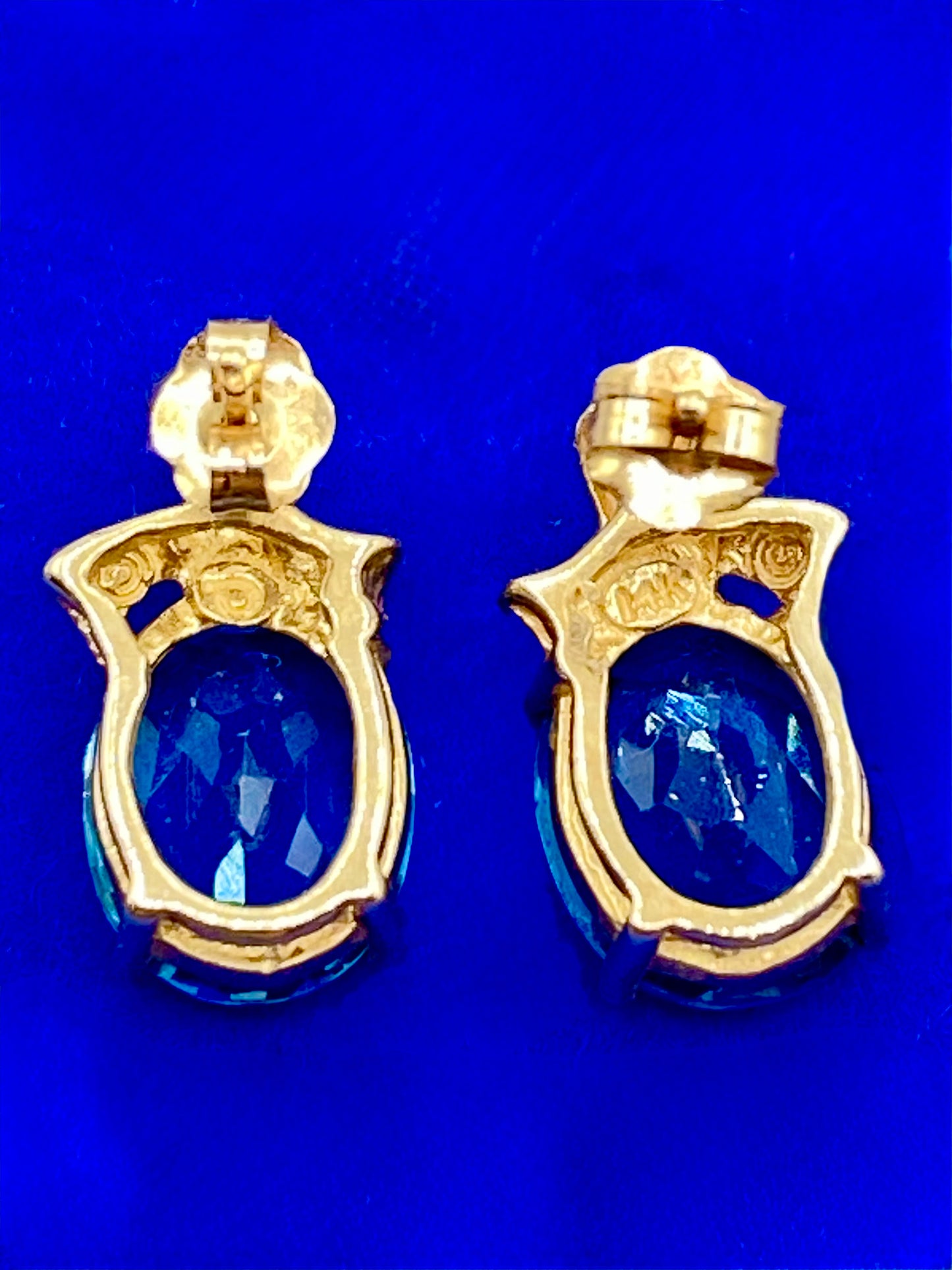 14K Gold Topaz Earrings