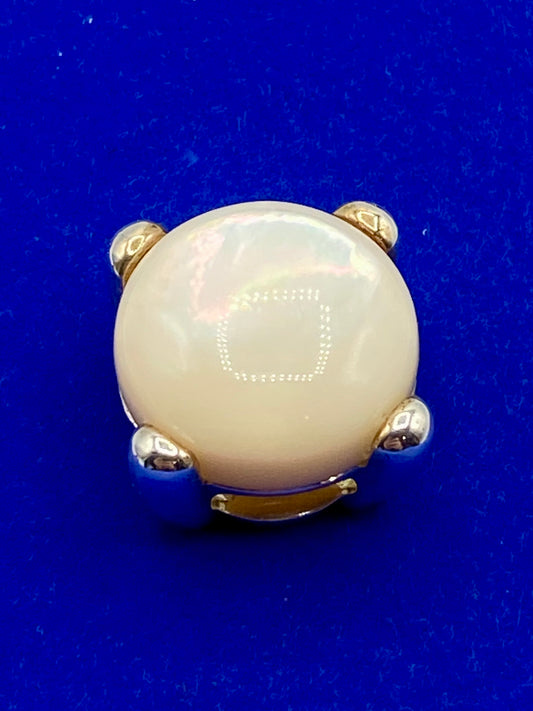 Sterling Silver GV Mother of Pearl Slide Pendant